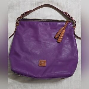 Dooney & Bourke Plum Purple Wexford Mackenzie Leather Hobo Bag OS